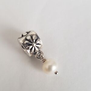 Pandora Flower Pearl Dangle